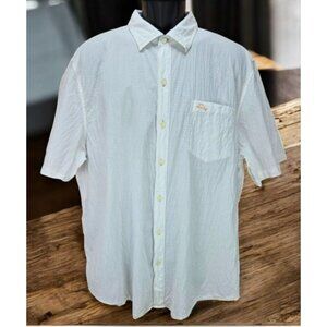 Tommy Bahama Mens White Short-Sleeve Shirt XL Casual Wear Lightweight
